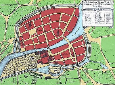 Stadtplan Berlin im Mittelalter